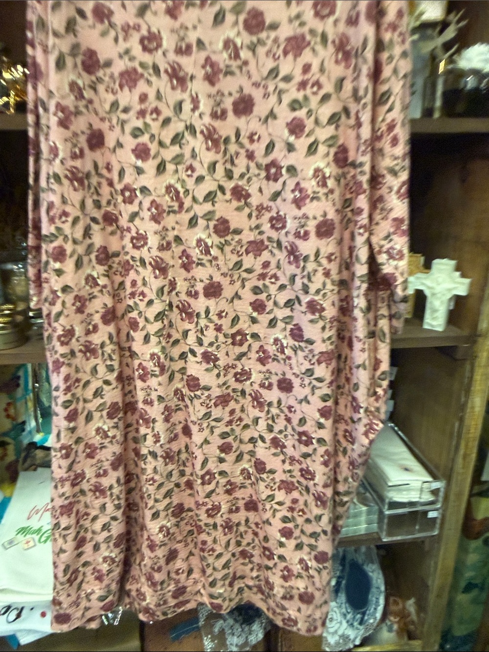 Jaded gypsy Boho Floral Graphic Tunic Top with Guadalupe Motif - Pink - Picture 7 of 8